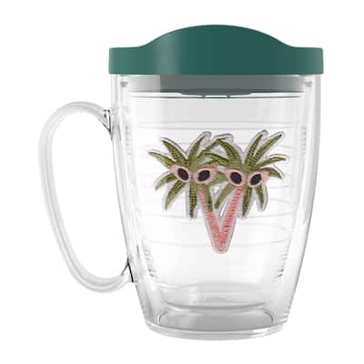 Tervis Bouffants and Broken Hearts Peeping Palm Parade Made in USA Double Walled Insulated Travel Tumbler, Classic - 16oz Mug