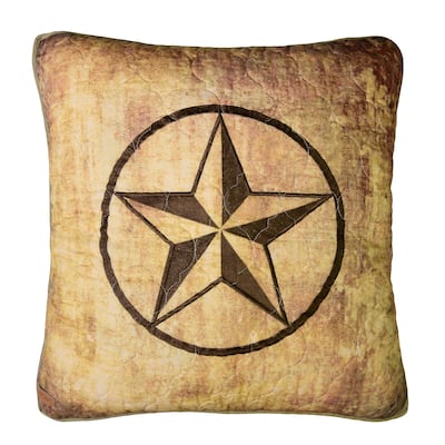 Donna Sharp Wood Patch Star Decorative Pillow