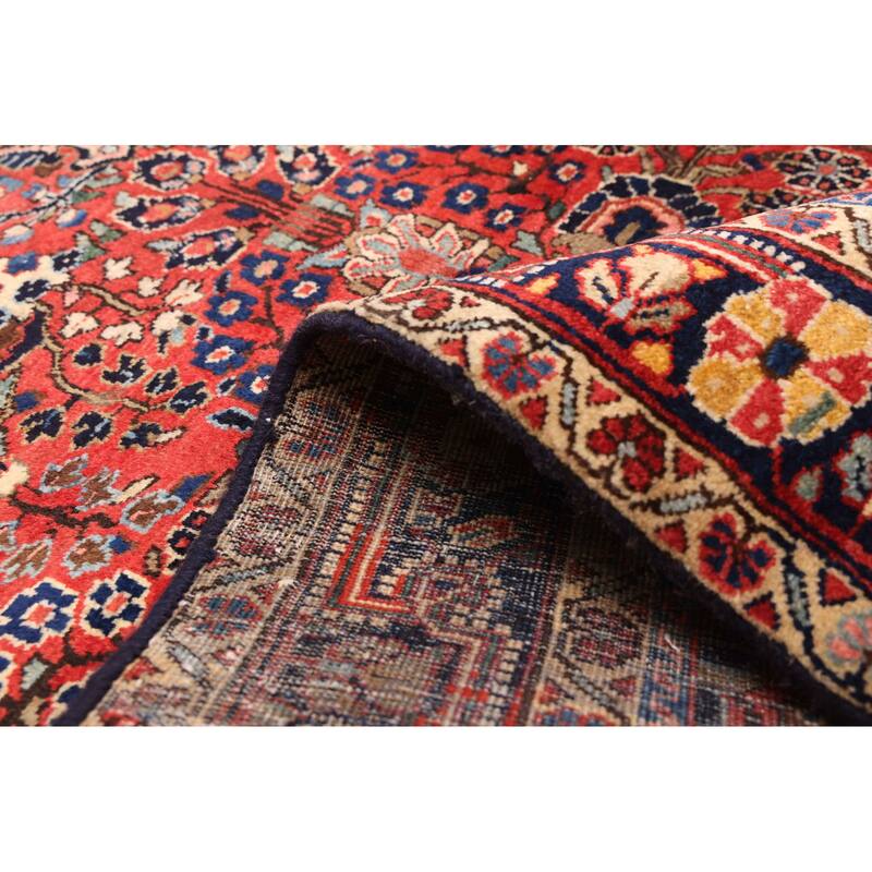 ECARPETGALLERY Hand-knotted Anatolian Vintage Light Red Wool Rug - 4'1 x 6'7