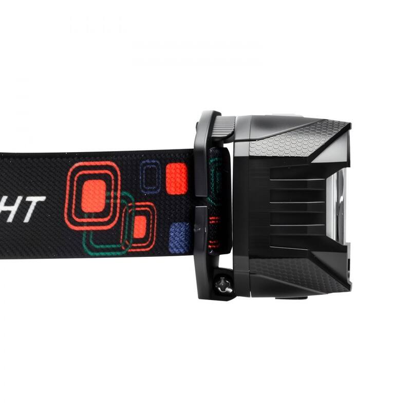 Black LED Headlamp with 12 Modes, Motion Sensor and USB-C Recharge - 2.72 x 1.81 x 1.42 inches