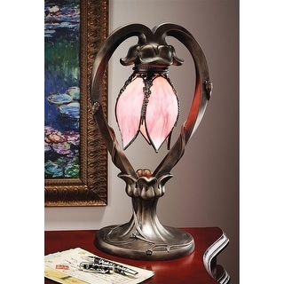 【ステンドグラス】Lightworks - Tulip - Design Toscano Victorian Hanging Tulip Stained Glass Lamp - Bed