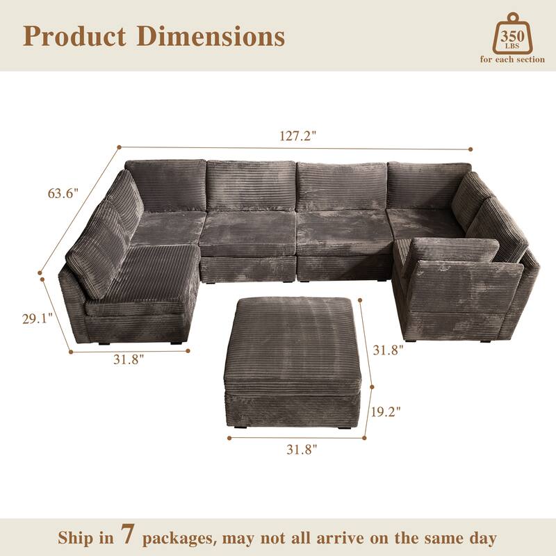 OVIOS Cloud-Like L-Shaped Sofa