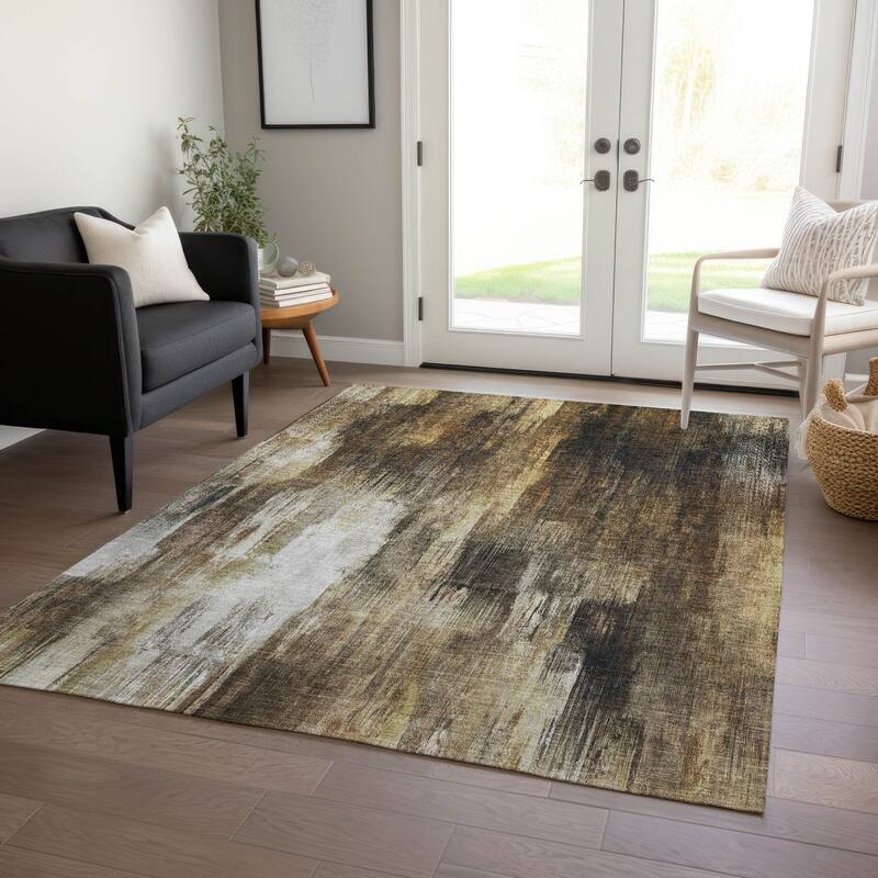 Alrive Contemporary Abstract Weather Resistant Classic Meets Modern Outdoor Rug