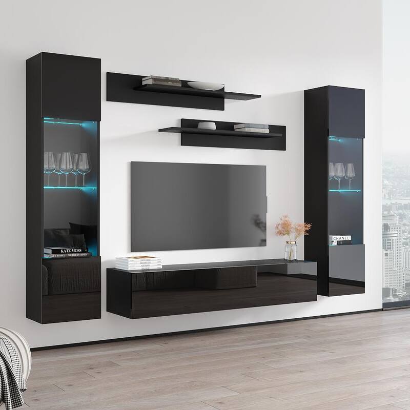 Strick & Bolton Hadi 5-piece Wall-mounted Entertainment Center Set