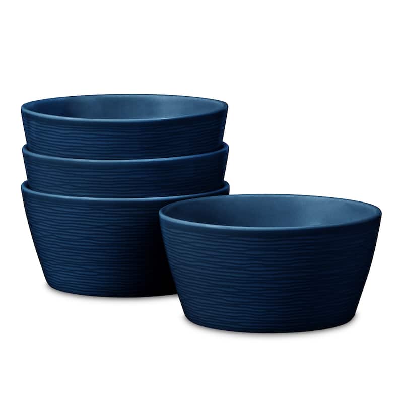 Noritake Colorscapes Swirl Set Of 4 Cereal Bowls, 6", 25 Oz. - N/A - Navy