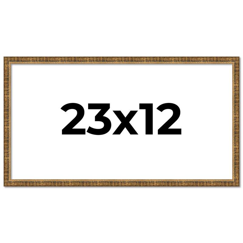 23x12 Frame Gold Solid Wood Picture Frame - Complete Modern Photo