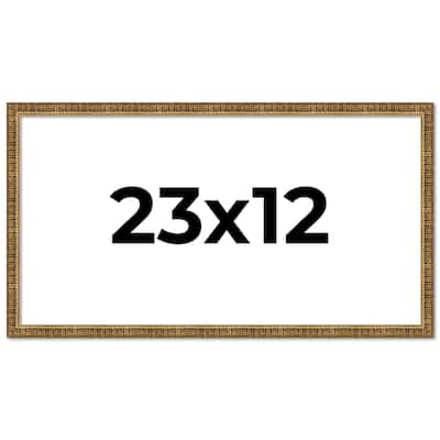 23x12 Frame Gold Solid Wood Picture Frame - Complete Modern Photo
