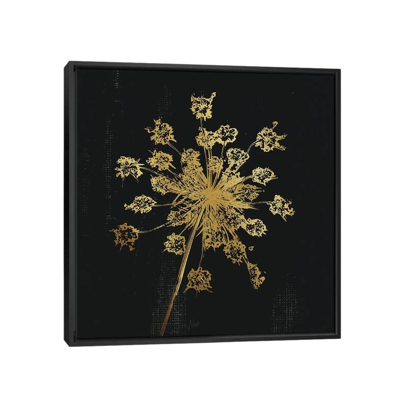 iCanvas "Lacy Gold I" by Nan Framed - Black - 26x26