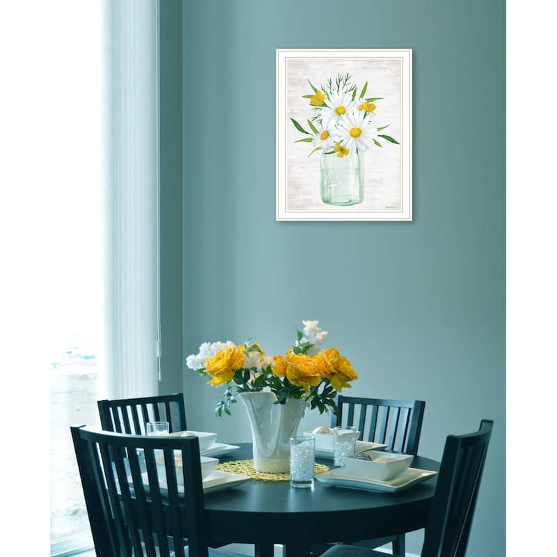 TrendyDecor4U Contemporary "Floral Bouquet 3" Framed Print Wall Art