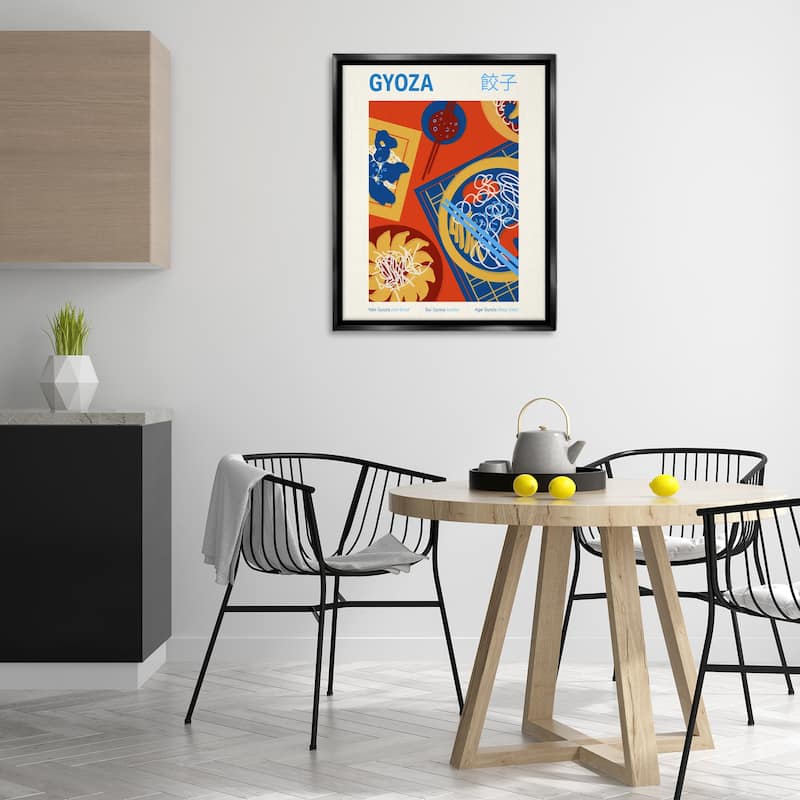 Stupell Japanese Gyoza Meal Framed Floater Canvas Wall Art Design By Victoria Barnes