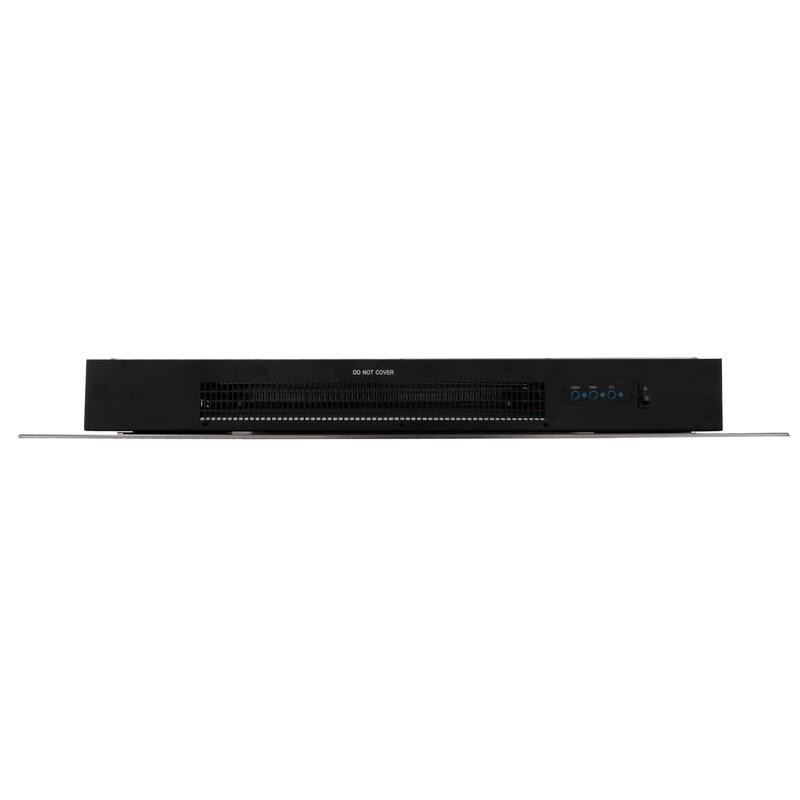 Hastings Home 36-Inch Stainless Electric Fireplace
