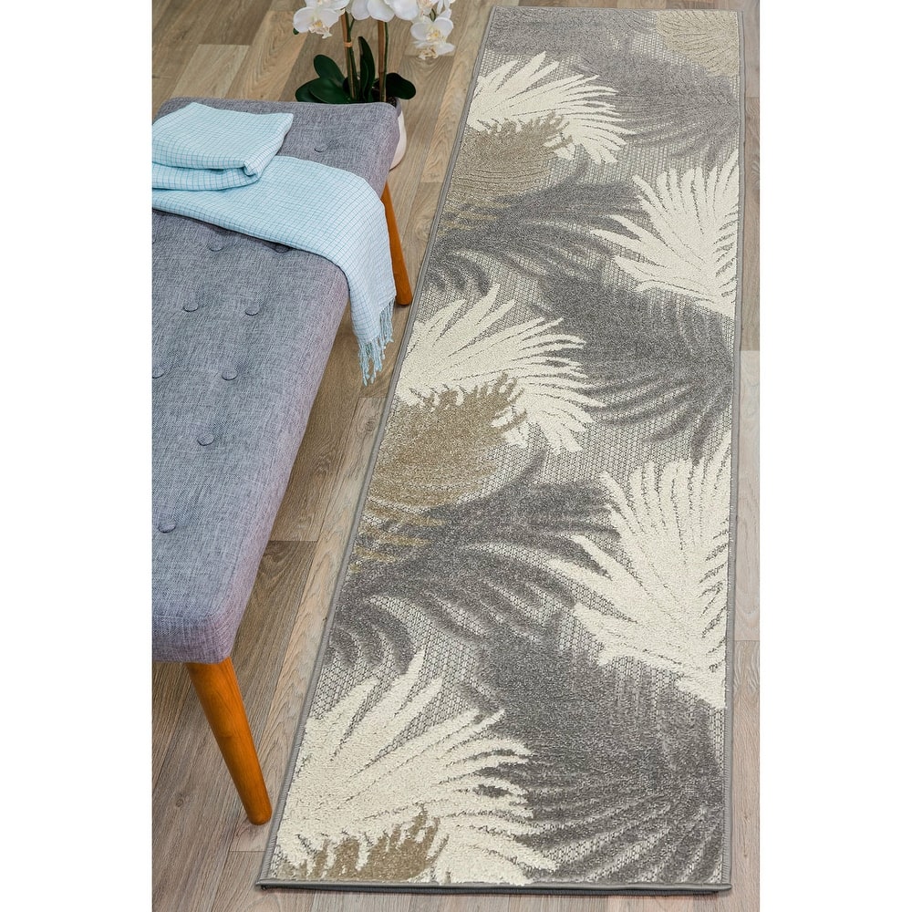 World Rug Gallery Tropical Floral Indoor/Outdoor Area Rug