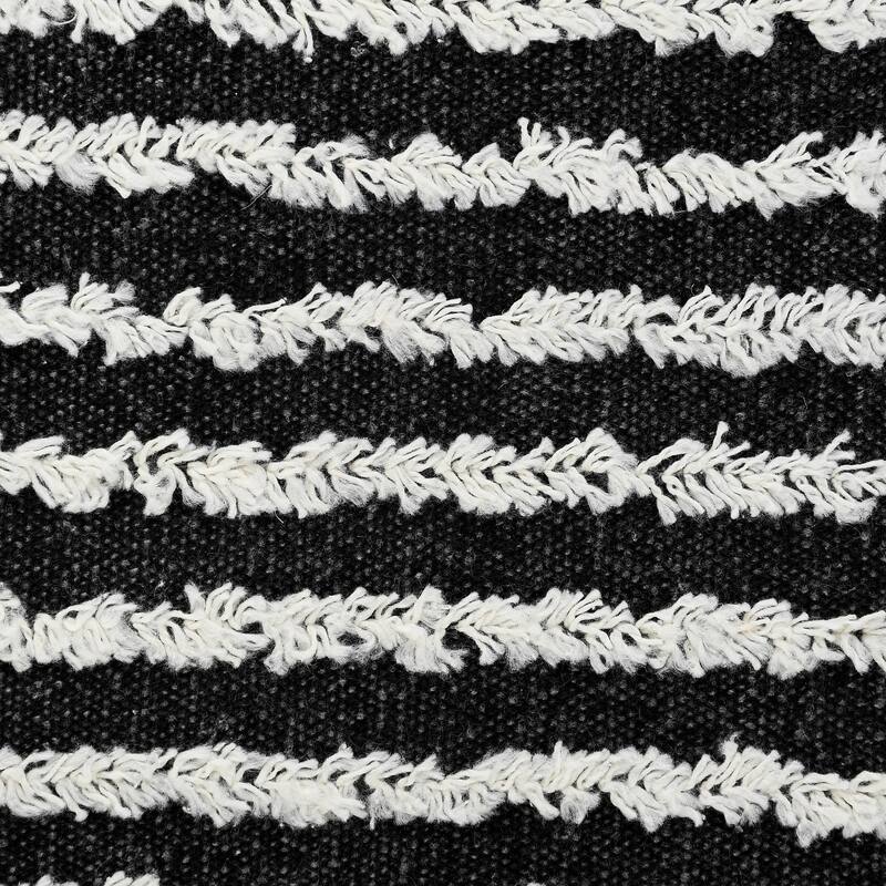 Sevita Black Wispy Ways Throw Pillow