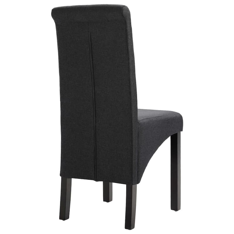 vidaXL Dining Chairs 2 pcs Dark Gray Fabric