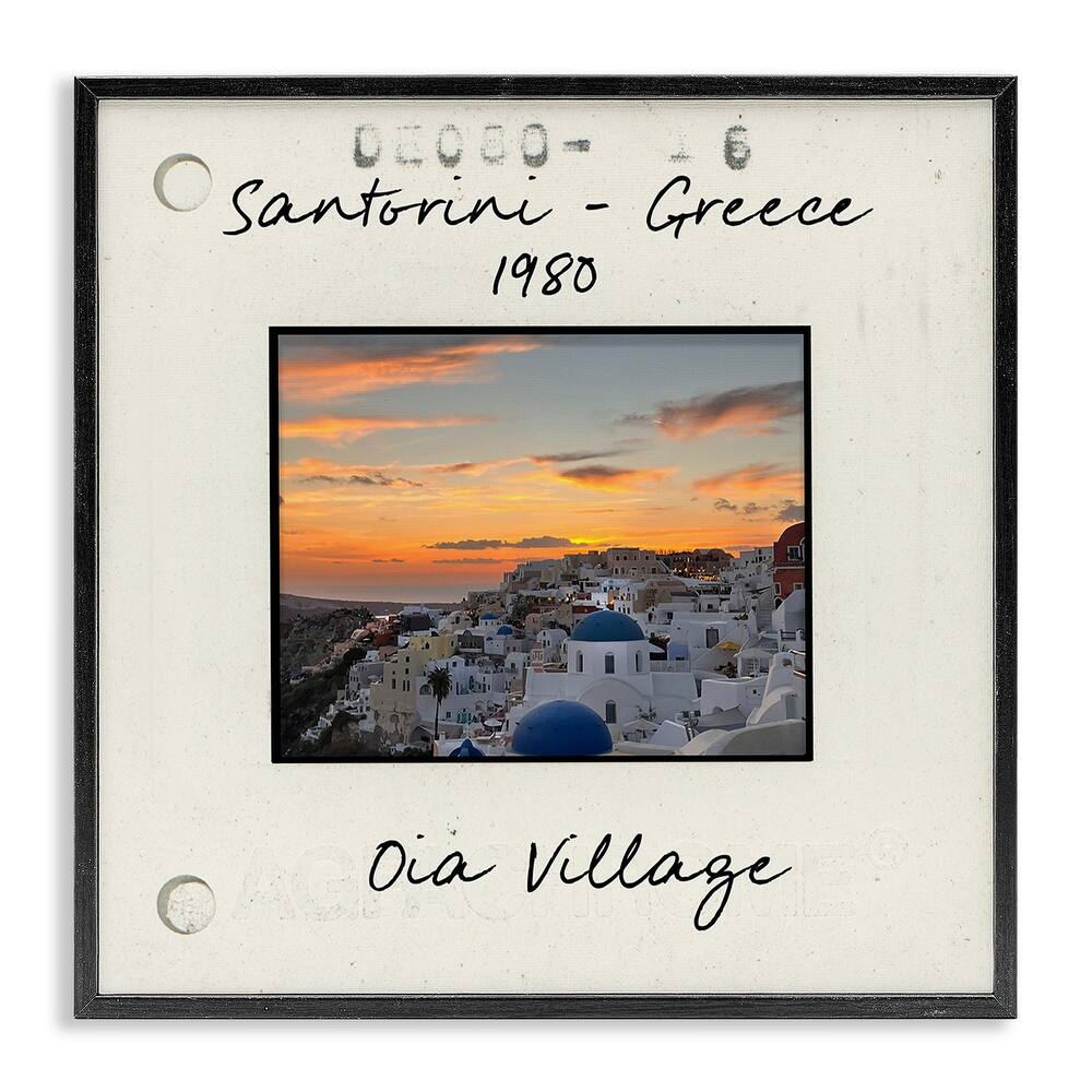 Stupell Greece Travel City View Framed Giclee Art Design By Val Rhodes