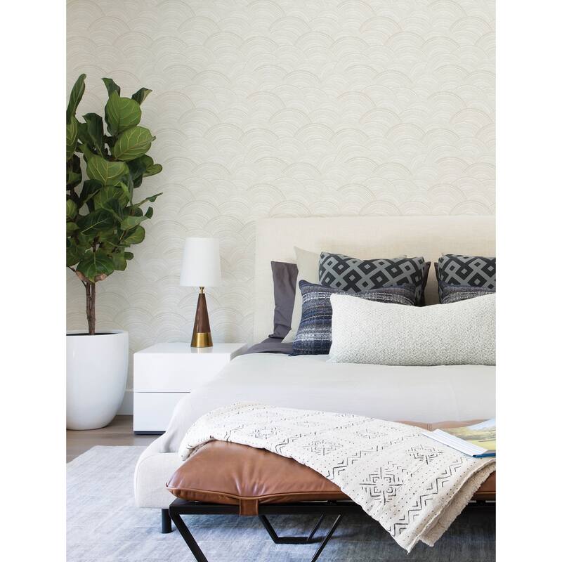 A-Street Prints Encircle Dove Geometric Wallpaper