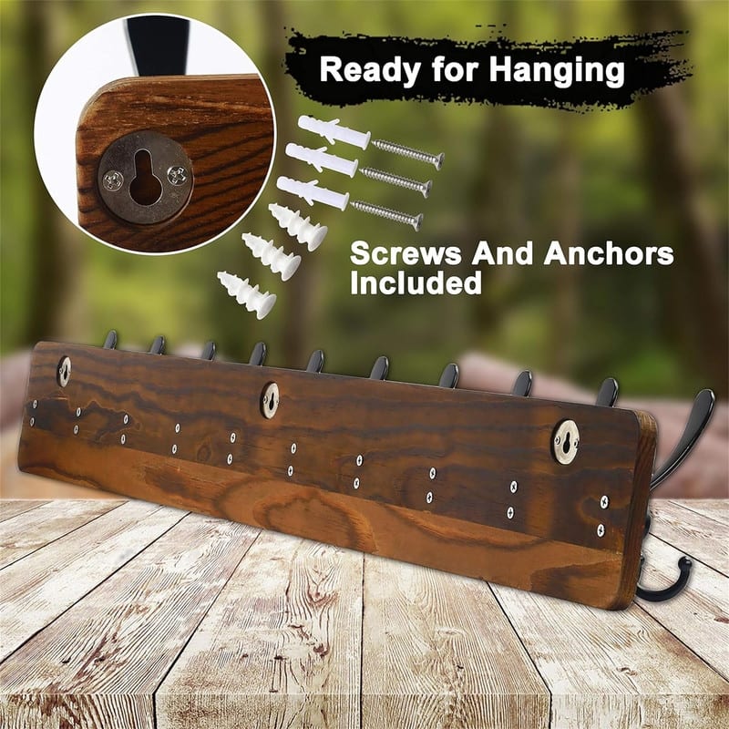 Wall Mounted 10 Tri Hooks - 39 x 5.25 x 3
