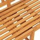 preview thumbnail 6 of 6, vidaXL 3-Seater Patio Bench with Table 59.1" Solid Teak Wood - 59.1" x 24.6" x 35.4"