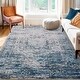 preview thumbnail 25 of 38, Ombre Vintage Area Rug Distressed Washable Living Room Bedroom Rug Indoor Carpet Ultra-Thin Soft Rug Non-Slip Blue/Beige Multi - 10*13ft