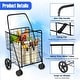 preview thumbnail 18 of 16, Jumbo Basket for Grocery Laundry Travel with Swivel Wheels - 24" x 24" x 40" (L x W x H)