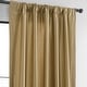 Exclusive Fabric Flax Gold Textured Silk Single Curtain (1 Panel) - On ...