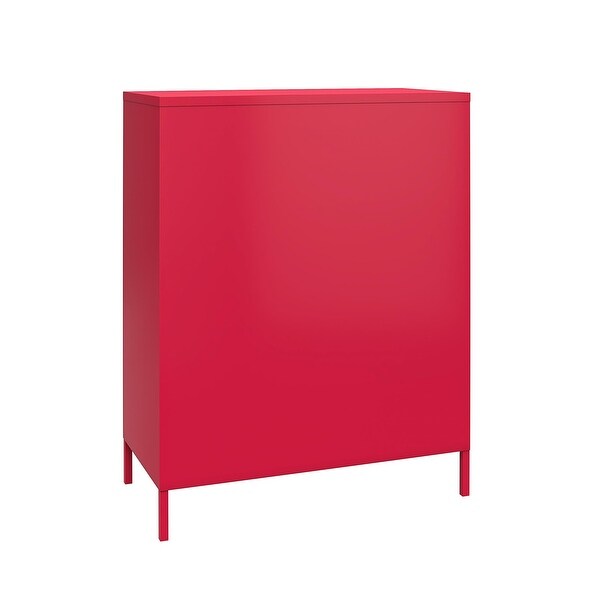 専用　Deuxieme Classe PROTAGONISTA LINEN The Novogratz Cache 2 Door Metal Locker Accent Cabinet - On