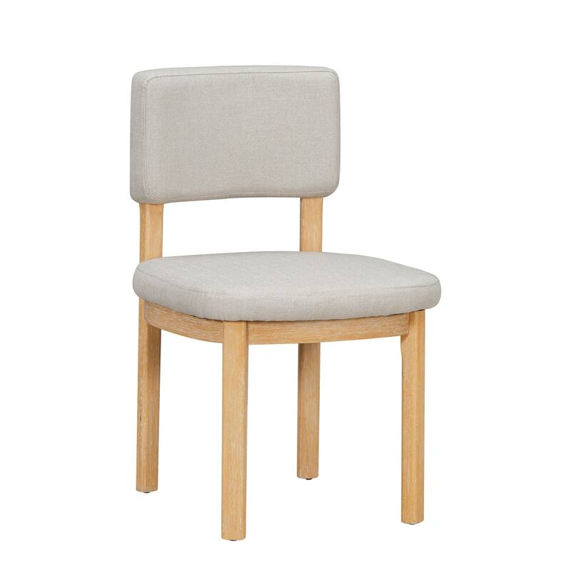 7-Piece Dining Set, 60" Rectangular Table with 6 Upholstered Chairs