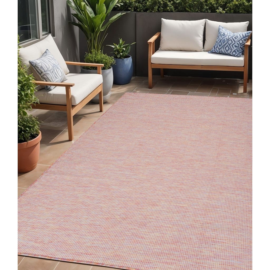HomeRoots Contemporary Rectangle Outdoor Rug - 5' X 7'