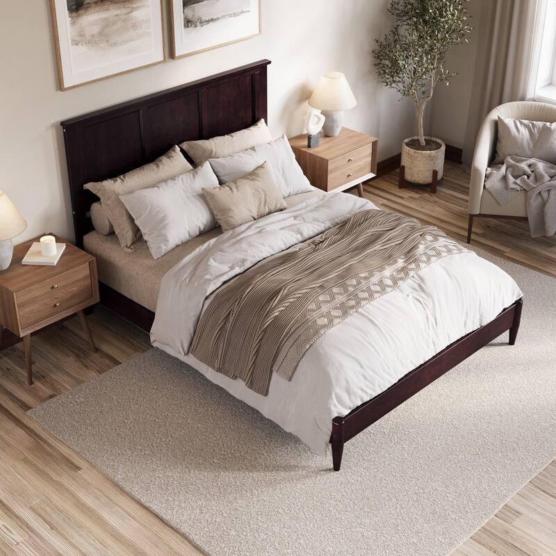 Charlotte Solid Wood Low Profile Platform Bed