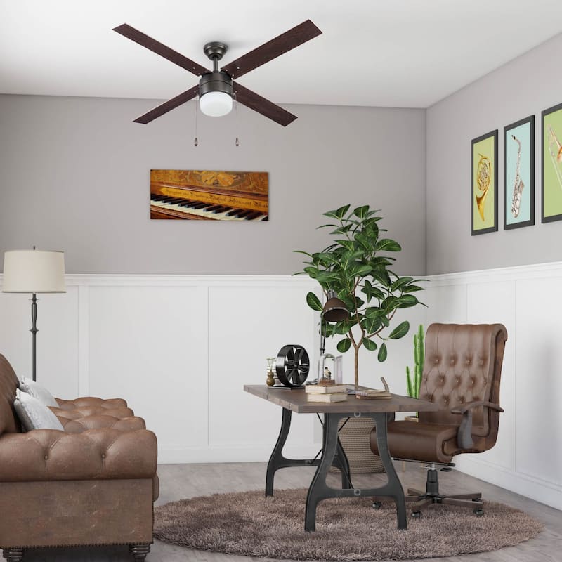 52" Prominence Home Chism Indoor Ceiling Fan, Espresso Bronze - 52