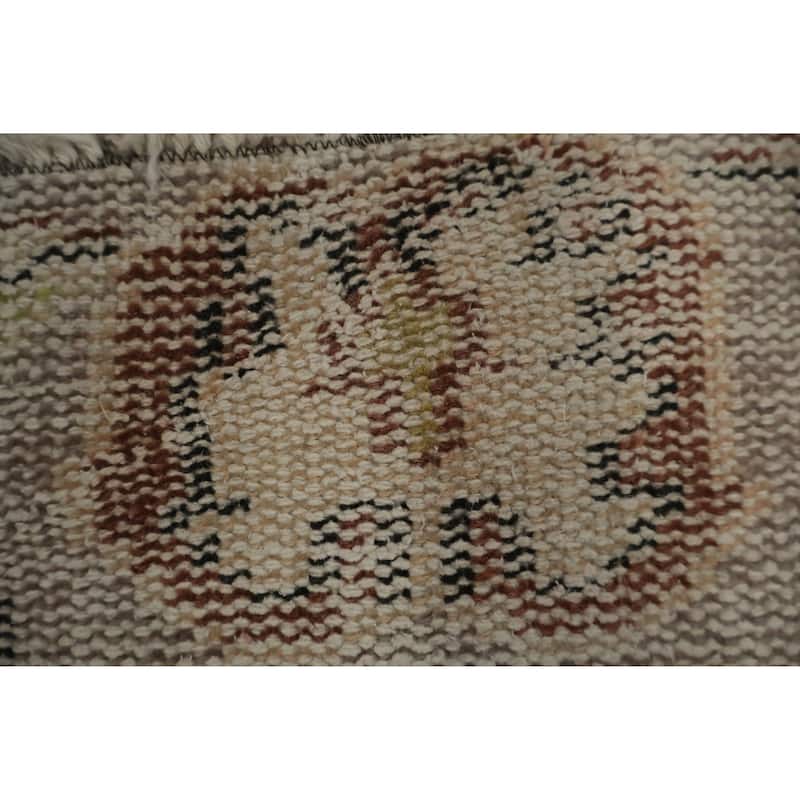 Hand Knotted Oriental 100% Wool Carpet Transitional Floral Beige & Ivories Anatolian Area Rug - 9' 9'' X 5' 6''