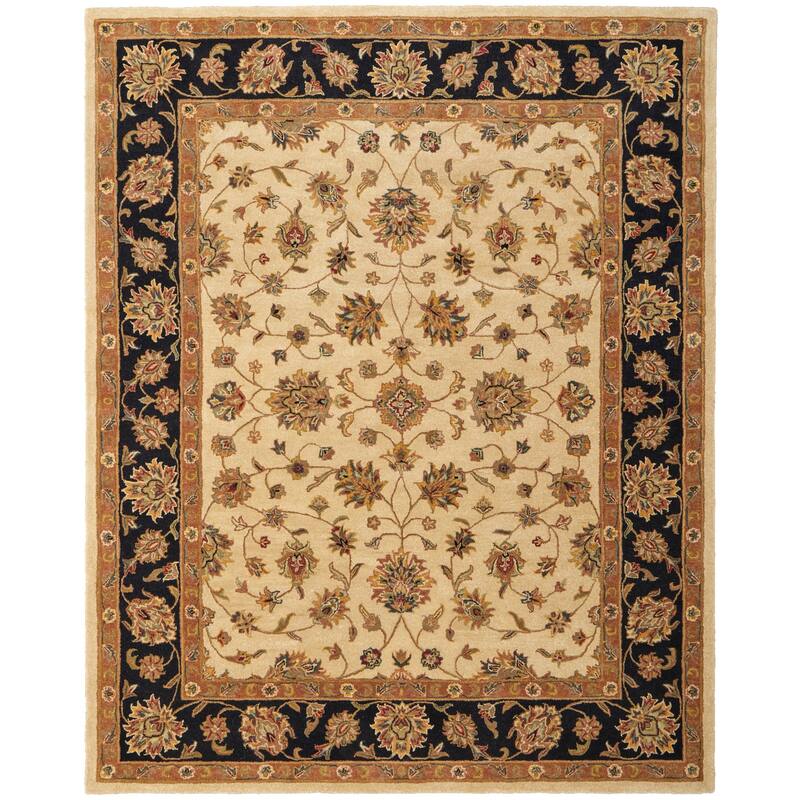 Grand Bazaar Oleg Hand Tufted Oriental Traditional Area Rug - 8' x 10' - Tan/Brown/Black