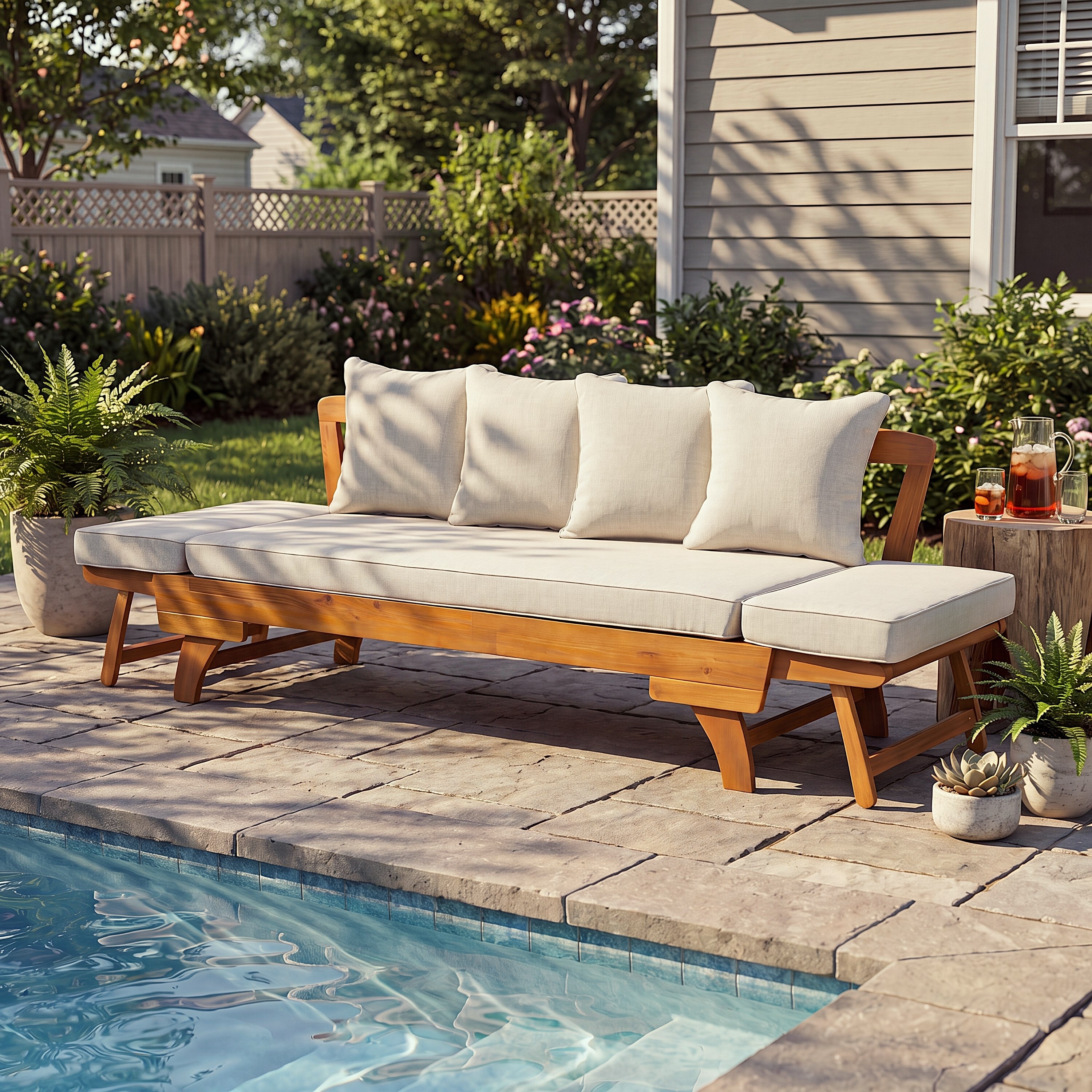Ottavio Outdoor Daybed with Cushions by Christopher Knight Home