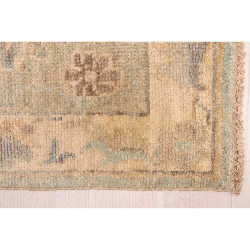 ECARPETGALLERY Hand-knotted Peshawar Oushak Light Blue Wool Rug - 7'11 x 10'0