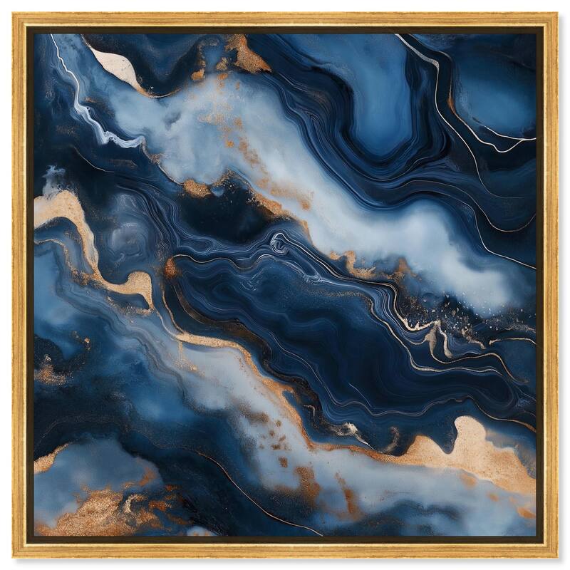 Deep Sea Geode IV Canvas by Art Remedy - Gold - 16" x 16"