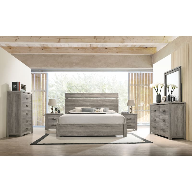 The Gray Barn Rousham Garden Weathered Grey Wood 6-piece Bedroom Set - King