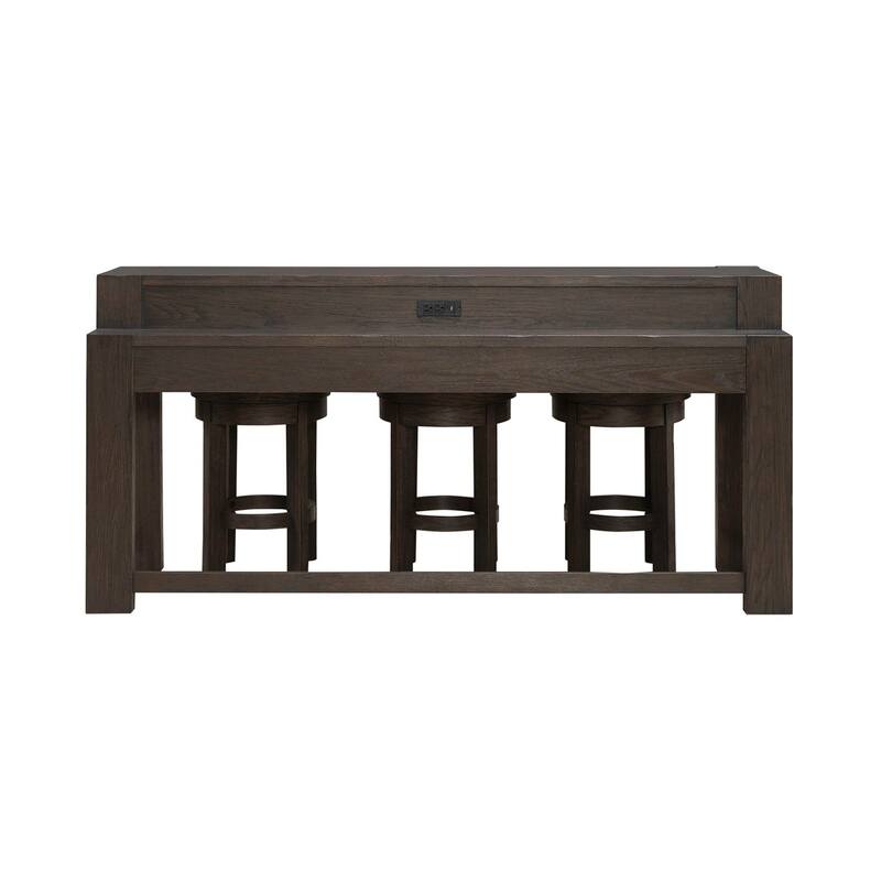 Liberty Furniture Lennox Hill Console Bar Table, Upholstered Swivel Console stools