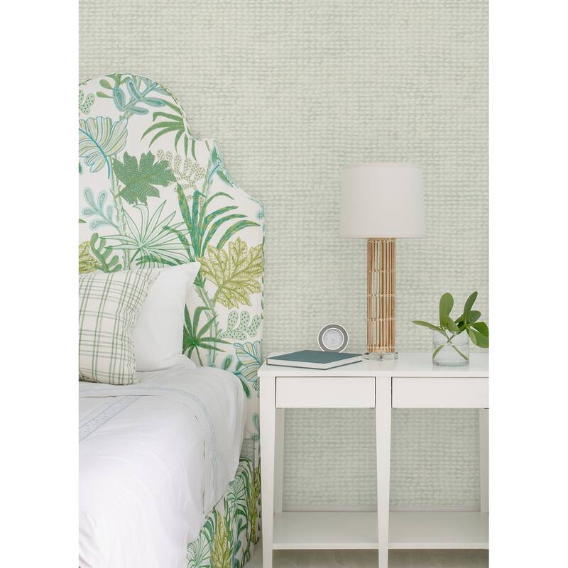 Chesapeake Wellen Aqua Abstract Rope Wallpaper