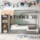 preview thumbnail 10 of 25, Modern Twin Size House Bed with Two Drawers and Built-in Wardrobe and Sturdy Construction Grey