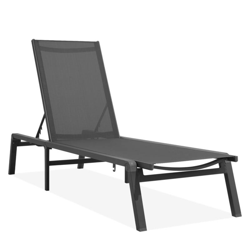 5-Position Reclining Folding Lounge Chair – Adjustable Backrest & Portable Relaxation