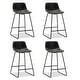 preview thumbnail 3 of 49, LUE BONA Modern Faux Leather Metal Frame Counter Height Bar Stools (Set of 4)