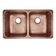 preview thumbnail 3 of 4, Sinkology Rivera Copper 32" Double Bowl Undermount Kitchen Sink
