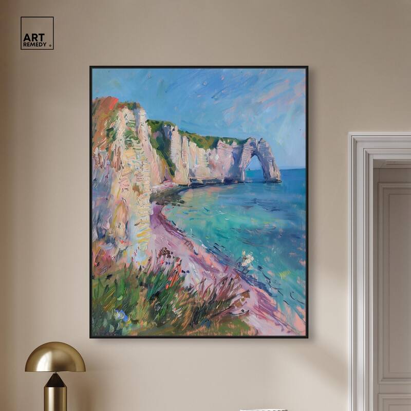 Cliffs of Etretat Canvas by Art Remedy