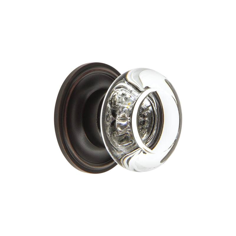 Grandeur BORD-CRYS-KNOB-GEO Bordeaux 1-3/8" Luxury Crystal Vintage - Timeless Bronze