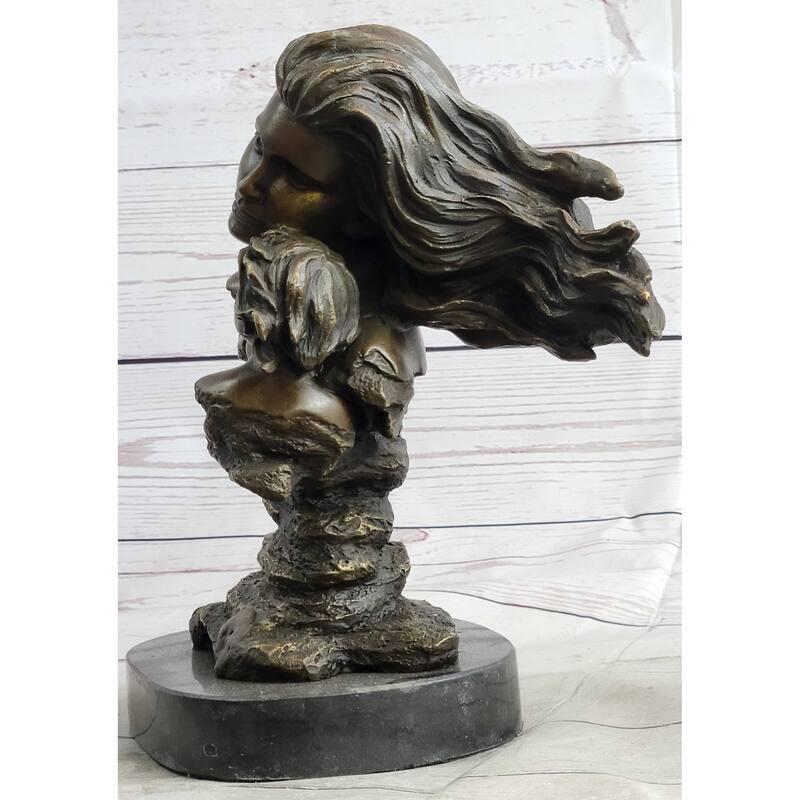 Mother Child Bronze Sculpture Maternity Mothers Day Shower Gift Maternal Love