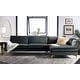 preview thumbnail 1 of 7, SAFAVIEH Couture Brayson Chaise Sectional Sofa - Dark Grey
