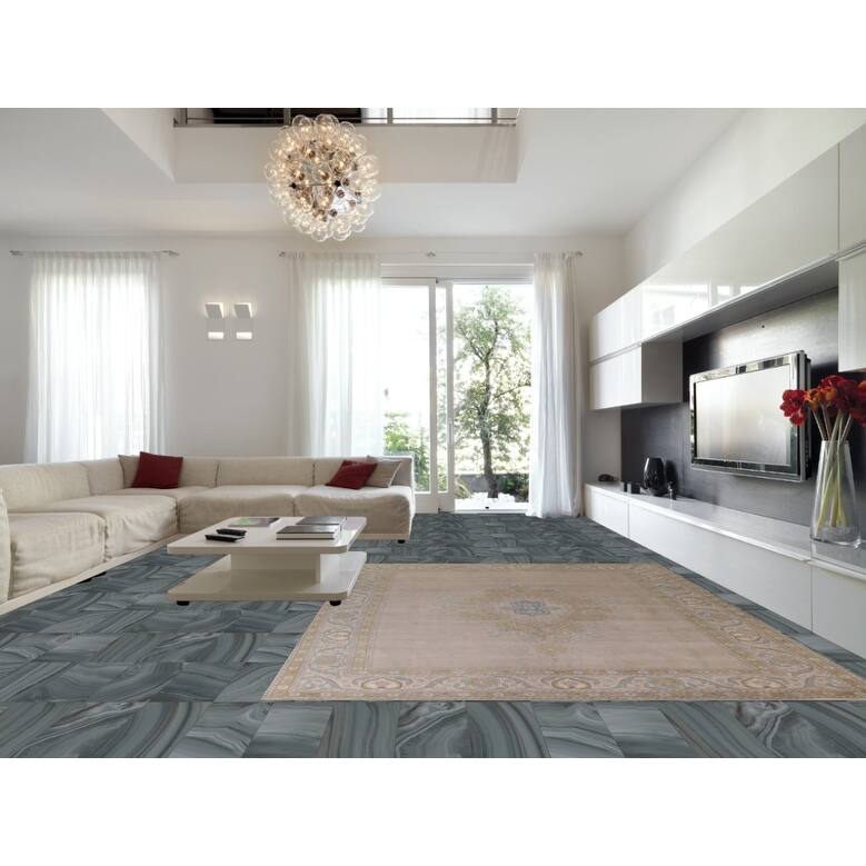 Hand Knotted Oriental 100% Wool Carpet Traditional Medallion Beige & Ivories Tabriz Area Rug - 12' 8'' X 9' 6''