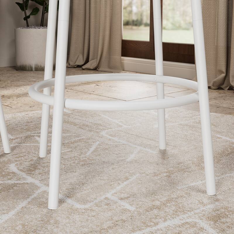 3-Piece Bar Table Set with 2 Bar Stools - Modern Pub Table with Backrests & Storage Shelf