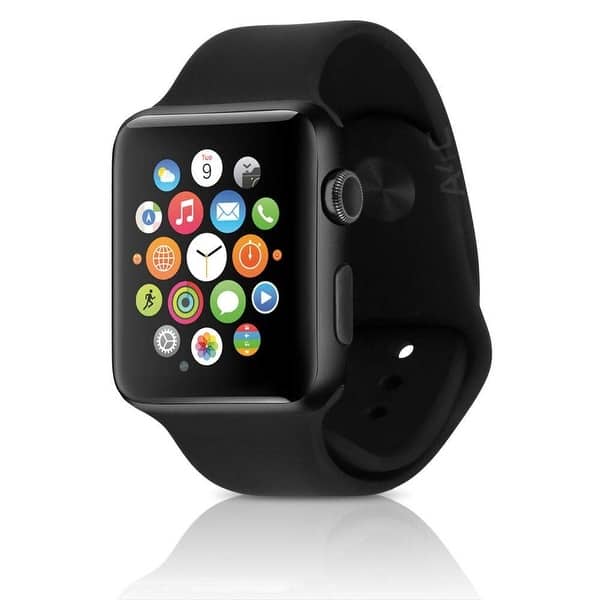 Shop Apple Watch Series 1 38mm Space Gray Aluminum Case Black Band Refurbished Overstock 30766785