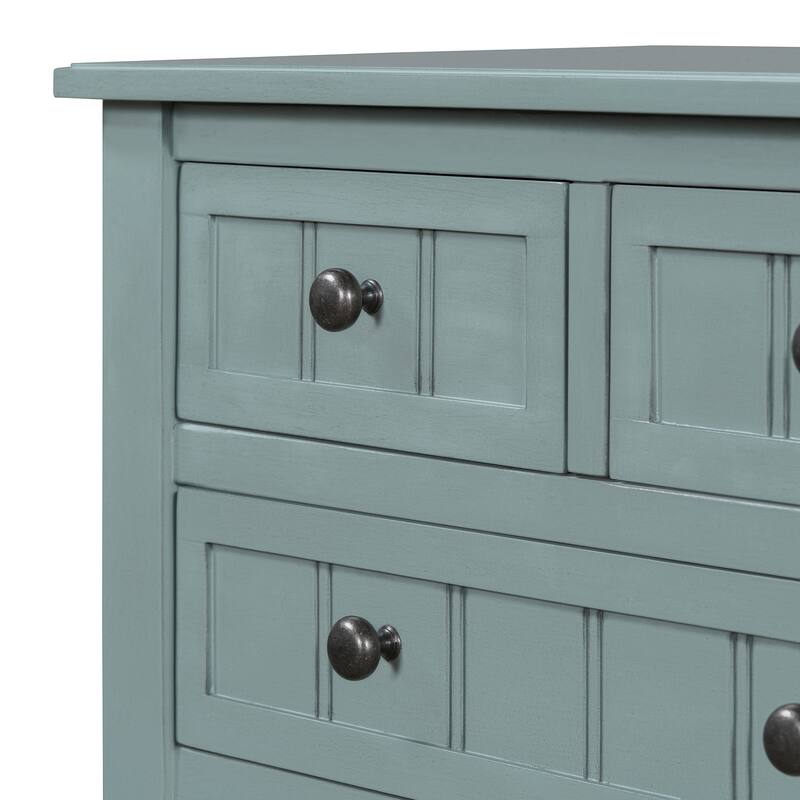 23.7" Classic Console Table with Three Storage Drawers and Bottom Shelf